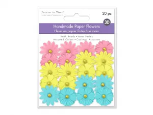 Pastel Paper Flowers, 20 pieces